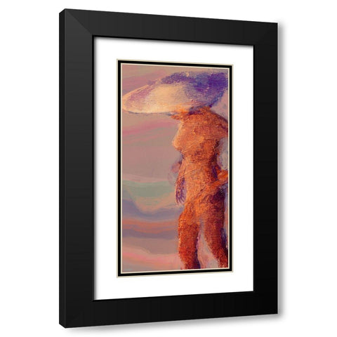 Female Standing I Black Modern Wood Framed Art Print with Double Matting by Tienhaara, Michael