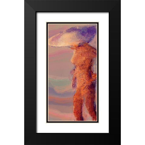 Female Standing I Black Modern Wood Framed Art Print with Double Matting by Tienhaara, Michael