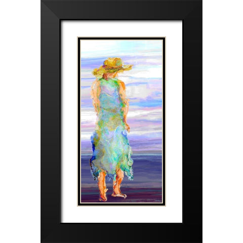 Female Standing II Black Modern Wood Framed Art Print with Double Matting by Tienhaara, Michael
