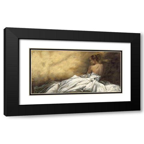 Eleganza in bianco Black Modern Wood Framed Art Print with Double Matting by Bassetti, Andrea