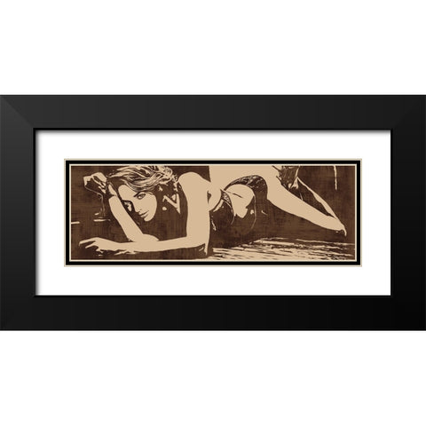 Strike a Pose Black Modern Wood Framed Art Print with Double Matting by Cooper, Andrew
