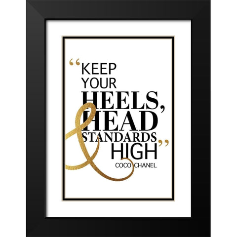 High Standards Black Modern Wood Framed Art Print with Double Matting by Greenwood, Amanda