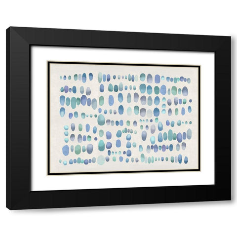 Playful Green and Purple III Black Modern Wood Framed Art Print with Double Matting by Perry, Angela