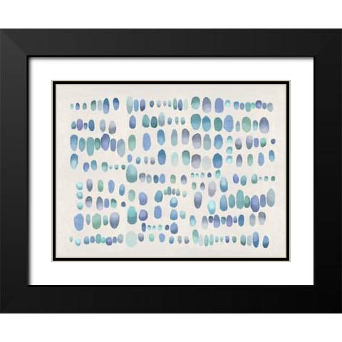 Playful Green and Purple III Black Modern Wood Framed Art Print with Double Matting by Perry, Angela