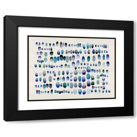 Playful Jewel Tones III Black Modern Wood Framed Art Print with Double Matting by Perry, Angela