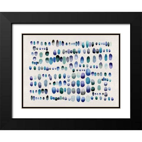 Playful Jewel Tones III Black Modern Wood Framed Art Print with Double Matting by Perry, Angela