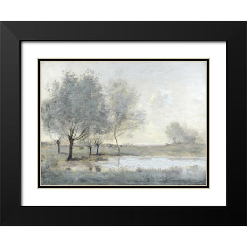 By the Pond II Black Modern Wood Framed Art Print with Double Matting by McKee, Christy