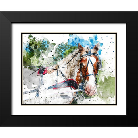 Draft I Black Modern Wood Framed Art Print with Double Matting by Young, Chamira