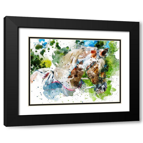 Draft II Black Modern Wood Framed Art Print with Double Matting by Young, Chamira