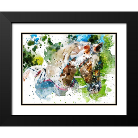 Draft II Black Modern Wood Framed Art Print with Double Matting by Young, Chamira