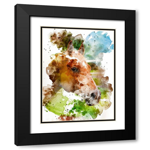 Paint I Black Modern Wood Framed Art Print with Double Matting by Young, Chamira