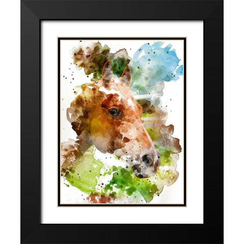 Paint I Black Modern Wood Framed Art Print with Double Matting by Young, Chamira