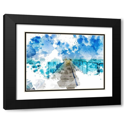 Pier I Black Modern Wood Framed Art Print with Double Matting by Young, Chamira