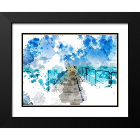 Pier I Black Modern Wood Framed Art Print with Double Matting by Young, Chamira