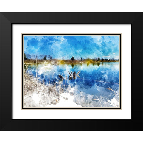 Broken PIer Black Modern Wood Framed Art Print with Double Matting by Young, Chamira