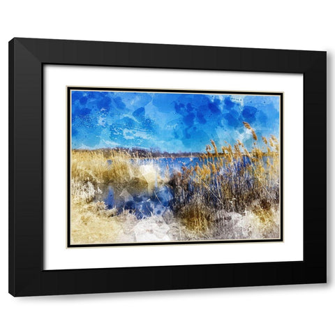 Phragmites II Black Modern Wood Framed Art Print with Double Matting by Young, Chamira