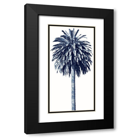Palm Tree Blue II Black Modern Wood Framed Art Print with Double Matting by Blake, Madeline