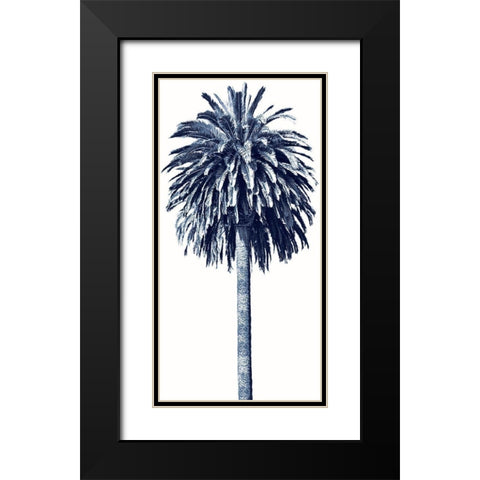 Palm Tree Blue II Black Modern Wood Framed Art Print with Double Matting by Blake, Madeline