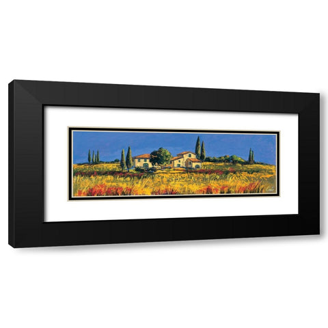 Campagna toscana Black Modern Wood Framed Art Print with Double Matting by Corallo, Daniela