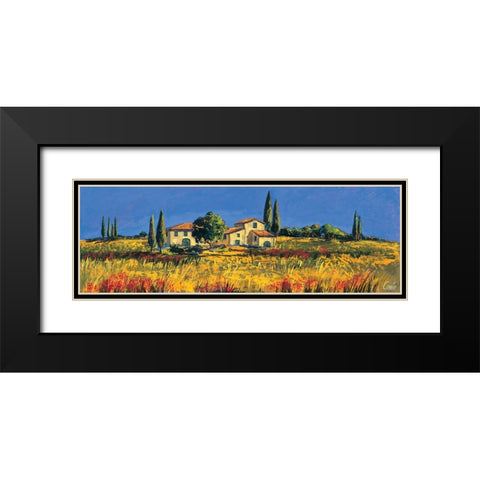 Campagna toscana Black Modern Wood Framed Art Print with Double Matting by Corallo, Daniela