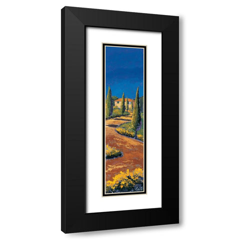 Strada sul poggio Black Modern Wood Framed Art Print with Double Matting by Corallo, Daniela