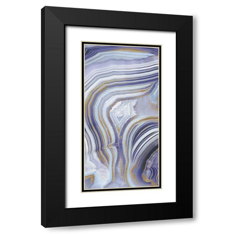Agate Flow I Black Modern Wood Framed Art Print with Double Matting by Carson, Danielle