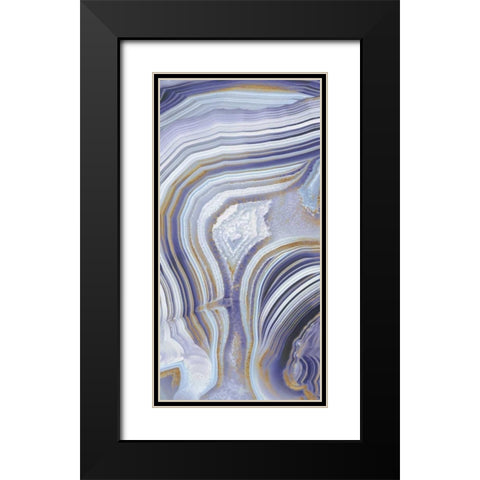 Agate Flow I Black Modern Wood Framed Art Print with Double Matting by Carson, Danielle
