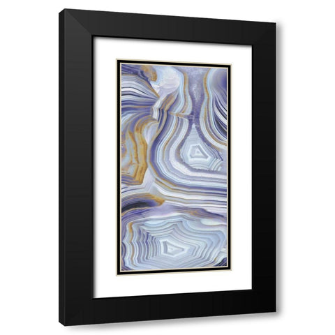 Agate Flow II Black Modern Wood Framed Art Print with Double Matting by Carson, Danielle