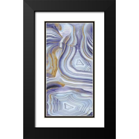 Agate Flow II Black Modern Wood Framed Art Print with Double Matting by Carson, Danielle