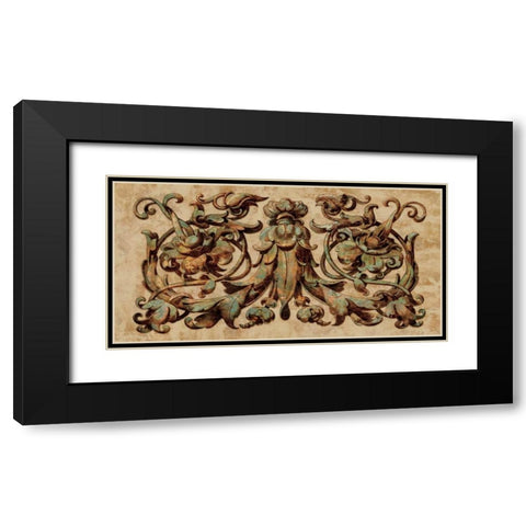 Patina II Black Modern Wood Framed Art Print with Double Matting by Wright, Dylan