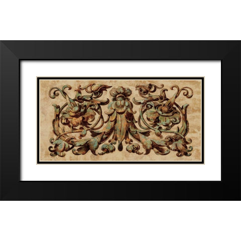 Patina II Black Modern Wood Framed Art Print with Double Matting by Wright, Dylan