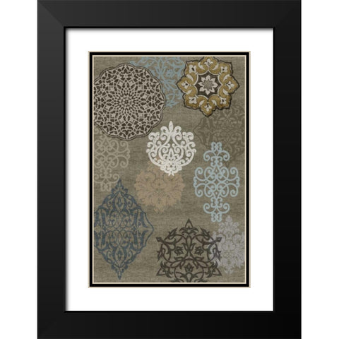 Decorative Ormanments I Black Modern Wood Framed Art Print with Double Matting by Roberts, Ellie