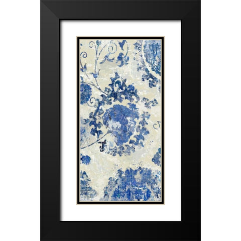 Adornment Panel Indigo I Black Modern Wood Framed Art Print with Double Matting by Roberts, Ellie