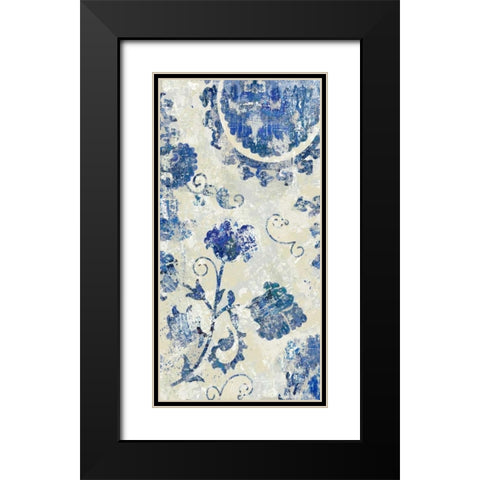 Adornment Panel Indigo II Black Modern Wood Framed Art Print with Double Matting by Roberts, Ellie