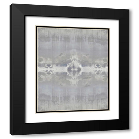 Entice - Grey Black Modern Wood Framed Art Print with Double Matting by Roberts, Ellie