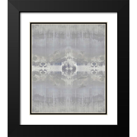 Entice - Grey Black Modern Wood Framed Art Print with Double Matting by Roberts, Ellie