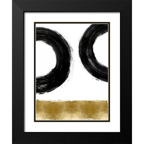 Gravitate II Black Modern Wood Framed Art Print with Double Matting by Roberts, Ellie