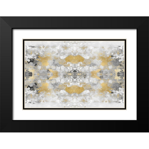 Reflections in Gold VI Black Modern Wood Framed Art Print with Double Matting by Blake, Madeline