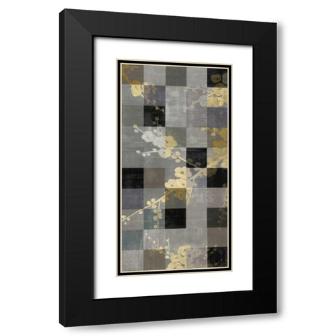 Blossom Panel II Black Modern Wood Framed Art Print with Double Matting by Lange, Erin