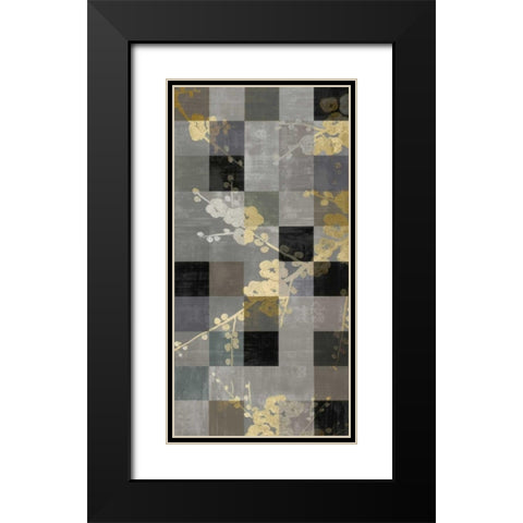 Blossom Panel II Black Modern Wood Framed Art Print with Double Matting by Lange, Erin