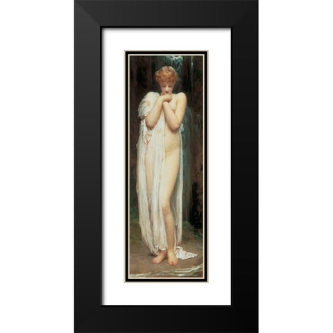 The Nymph of the River Black Modern Wood Framed Art Print with Double Matting by Leighton, Frederic