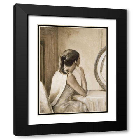 Riflesso Black Modern Wood Framed Art Print with Double Matting by Scala, Gualtiero Bassi