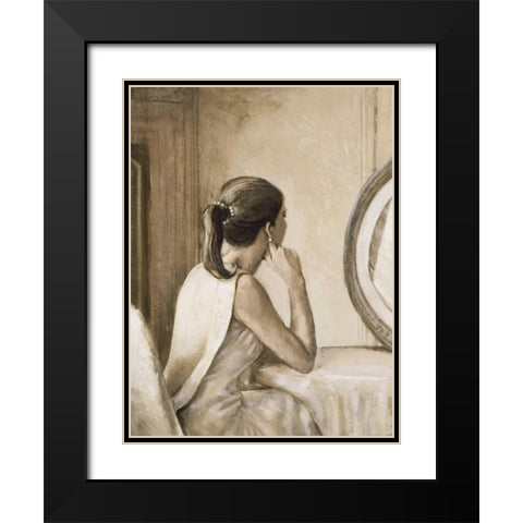 Riflesso Black Modern Wood Framed Art Print with Double Matting by Scala, Gualtiero Bassi