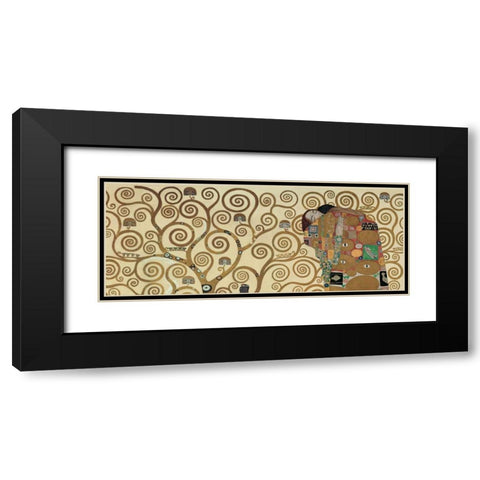 Fulfillment Black Modern Wood Framed Art Print with Double Matting by Klimt, Gustav