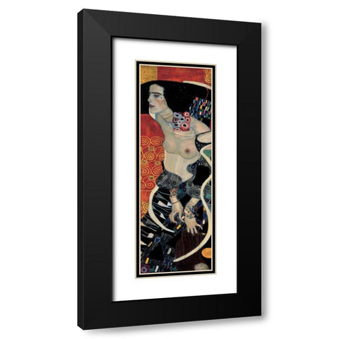 Judith II Black Modern Wood Framed Art Print with Double Matting by Klimt, Gustav