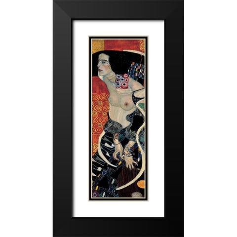 Judith II Black Modern Wood Framed Art Print with Double Matting by Klimt, Gustav