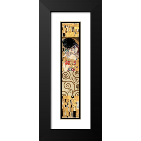 Klimt Panel II Black Modern Wood Framed Art Print with Double Matting by Klimt, Gustav