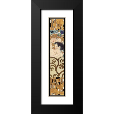 Klimt Panel IV Black Modern Wood Framed Art Print with Double Matting by Klimt, Gustav
