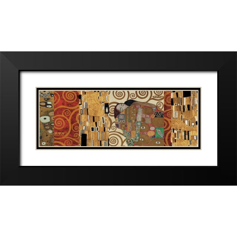 Klimt Deco Black Modern Wood Framed Art Print with Double Matting by Klimt, Gustav