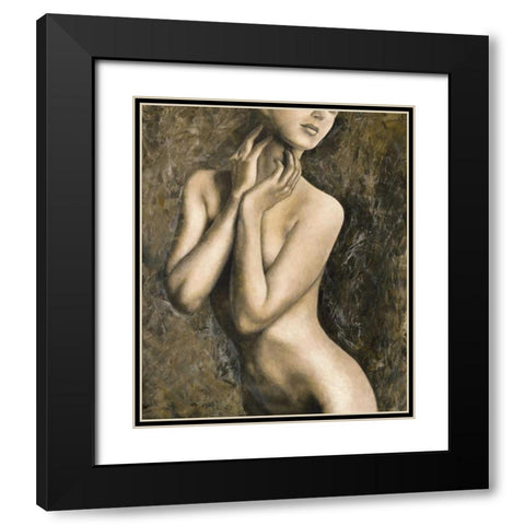 Femminilita II Black Modern Wood Framed Art Print with Double Matting by Mariani, Giorgio